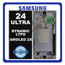 &Gamma;&nu;ή&sigma;&iota;&alpha; Original Samsung Galaxy S24 Ultra 5G (SM-S928B, SM-S928B/DS) Dynamic LTPO AMOLED 2X LCD Display Screen Assembly &Omicron;&theta;ό&nu;&eta; + Touch Screen Digitizer &Mu;&eta;&chi;&alpha;&nu;&iota;&sigma;&mu;ό&sigmaf; &Alpha;&phi;ή&sigmaf; + Frame Bezel &Pi;&lambda;&alpha;ί&sigma;&iota;&omicron; &Sigma;&alpha;&sigma;ί Titanium Grey, Violet, Orange GH82-33396A (Service Pack By Samsung)