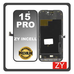 HQ OEM &Sigma;&upsilon;&mu;&beta;&alpha;&tau;ό &Mu;&epsilon; iPhone 15 Pro, iPhone 15Pro (A2848, A3101) ZY InCell LCD Display Screen Assembly &Omicron;&theta;ό&nu;&eta; + Touch Screen Digitizer &Mu;&eta;&chi;&alpha;&nu;&iota;&sigma;&mu;ό&sigmaf; &Alpha;&phi;ή&sigmaf; With IC Removable Black &Mu;&alpha;ύ&rho;&omicron; (Premium A+)