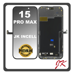 HQ OEM For Apple iPhone 15 Pro Max, iPhone 15 ProMax (A2849, A3105) JK Premium InCell LCD Display Screen Assembly &Omicron;&theta;ό&nu;&eta; + Touch Screen Digitizer &Mu;&eta;&chi;&alpha;&nu;&iota;&sigma;&mu;ό&sigmaf; &Alpha;&phi;ή&sigmaf; With IC Removable​ Black &Mu;&alpha;ύ&rho;&omicron; (Premium A+)