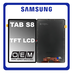 HQ OEM &Sigma;&upsilon;&mu;&beta;&alpha;&tau;ό &Mu;&epsilon; Samsung Galaxy Tab S8 11.0 (SM-X700, SM-X706) TFT LCD Display Screen Assembly &Omicron;&theta;ό&nu;&eta; + Touch Screen Digitizer &Mu;&eta;&chi;&alpha;&nu;&iota;&sigma;&mu;ό&sigmaf; &Alpha;&phi;ή&sigmaf; Black &Mu;&alpha;ύ&rho;&omicron; (Premium A+)