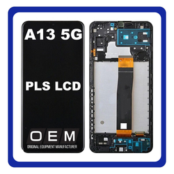 HQ OEM &Sigma;&upsilon;&mu;&beta;&alpha;&tau;ό &Mu;&epsilon; Samsung Galaxy A13 5G (SM-A136U, SM-A136U1) PLS LCD Display Screen Assembly &Omicron;&theta;ό&nu;&eta; + Touch Screen Digitizer &Mu;&eta;&chi;&alpha;&nu;&iota;&sigma;&mu;ό&sigmaf; &Alpha;&phi;ή&sigmaf; + Frame Bezel &Pi;&lambda;&alpha;ί&sigma;&iota;&omicron; &Sigma;&alpha;&sigma;ί Black &Mu;&alpha;ύ&rho;&omicron; (Premium A+)
