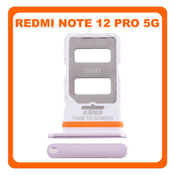 &Gamma;&nu;ή&sigma;&iota;&alpha; Original Xiaomi Redmi Note 12 Pro 5G (22101316C, 22101316I) SIM Card Tray &Upsilon;&pi;&omicron;&delta;&omicron;&chi;έ&alpha;&sigmaf; &Beta;ά&sigma;&eta; &Theta;ή&kappa;&eta; &Kappa;ά&rho;&tau;&alpha;&sigmaf; SIM Stardust Purple &Mu;&omega;&beta; (Service Pack By Xiaomi)