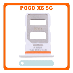 &Gamma;&nu;ή&sigma;&iota;&alpha; Original Xiaomi Poco X6 5G (23122PCD1G, 23122PCD1I) SIM Card Tray &Upsilon;&pi;&omicron;&delta;&omicron;&chi;έ&alpha;&sigmaf; &Beta;ά&sigma;&eta; &Theta;ή&kappa;&eta; &Kappa;ά&rho;&tau;&alpha;&sigmaf; SIM Green &Pi;&rho;ά&sigma;&iota;&nu;&omicron; (Service Pack By Xiaomi)