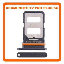 &Gamma;&nu;ή&sigma;&iota;&alpha; Original Xiaomi Redmi Note 12 Pro+ (22101316UCP, 22101316UG) SIM Card Tray &Upsilon;&pi;&omicron;&delta;&omicron;&chi;έ&alpha;&sigmaf; &Beta;ά&sigma;&eta; &Theta;ή&kappa;&eta; &Kappa;ά&rho;&tau;&alpha;&sigmaf; SIM Black &Mu;&alpha;ύ&rho;&omicron; (Service Pack By Xiaomi)