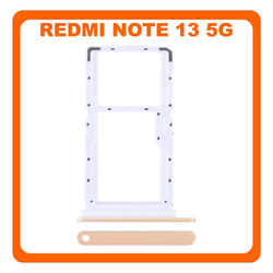 &Gamma;&nu;ή&sigma;&iota;&alpha; Original Xiaomi Redmi Note 13 5G (2312DRAABG, 2312DRAABI), SIM Card Tray + Micro SD Tray Slot &Upsilon;&pi;&omicron;&delta;&omicron;&chi;έ&alpha;&sigmaf; &Beta;ά&sigma;&eta; &Theta;ή&kappa;&eta; &Kappa;ά&rho;&tau;&alpha;&sigmaf; SIM Prism Gold &Chi;&rho;&upsilon;&sigma;ό (Service Pack By XIaomi)