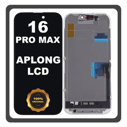 &Gamma;&nu;ή&sigma;&iota;&alpha; Original For Apple iPhone 16 Pro Max (A3296, A3084) APLONG LCD Display Screen Assembly &Omicron;&theta;ό&nu;&eta; + Touch Screen Digitizer &Mu;&eta;&chi;&alpha;&nu;&iota;&sigma;&mu;ό&sigmaf; &Alpha;&phi;ή&sigmaf; Space Black &Mu;&alpha;ύ&rho;&omicron; (Lifetime Warranty &Gamma;&iota;&alpha; &Sigma;&upsilon;&nu;&epsilon;&rho;&gamma;&alpha;&tau;&epsilon;&sigmaf; B2B​)