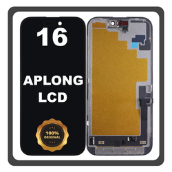 &Gamma;&nu;ή&sigma;&iota;&alpha; Original For Apple iPhone 16 (A3287, A3081) APLONG LCD Display Screen Assembly &Omicron;&theta;ό&nu;&eta; + Touch Screen Digitizer &Mu;&eta;&chi;&alpha;&nu;&iota;&sigma;&mu;ό&sigmaf; &Alpha;&phi;ή&sigmaf; Space Black &Mu;&alpha;ύ&rho;&omicron; (Lifetime Warranty &Gamma;&iota;&alpha; &Sigma;&upsilon;&nu;&epsilon;&rho;&gamma;&alpha;&tau;&epsilon;&sigmaf; B2B​)