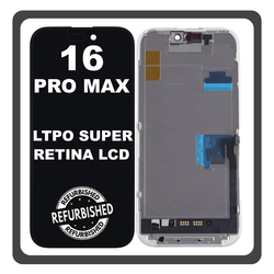 iPhone 16 Pro Max, iPhone 16 ProMax (A3296, A3084) LTPO Super Retina XDR OLED &Omicron;&theta;ό&nu;&eta; LCD Display Screen Assembly &Omicron;&theta;ό&nu;&eta; + Touch Screen Digitizer &Mu;&eta;&chi;&alpha;&nu;&iota;&sigma;&mu;ό&sigmaf; &Alpha;&phi;ή&sigmaf; Black &Mu;&alpha;ύ&rho;&omicron; (Ref By Apple) (Lifetime Warranty &Gamma;&iota;&alpha; &Sigma;&upsilon;&nu;&epsilon;&rho;&gamma;&alpha;&tau;&epsilon;&sigmaf; B2B​)