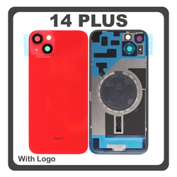 HQ OEM &Sigma;&upsilon;&mu;&beta;&alpha;&tau;ό &Mu;&epsilon; Apple iPhone 14 Plus, iPhone 14+ (A2886, A2632, A2885) Rear Back Battery Cover &Pi;ί&sigma;&omega; &Kappa;ά&lambda;&upsilon;&mu;&mu;&alpha; &Kappa;&alpha;&pi;ά&kappa;&iota; &Pi;&lambda;ά&tau;&eta; &Mu;&pi;&alpha;&tau;&alpha;&rho;ί&alpha;&sigmaf; + Metal Plate + Camera Lens &Tau;&zeta;&alpha;&mu;ά&kappa;&iota; &Kappa;ά&mu;&epsilon;&rho;&alpha;&sigmaf; + Magsafe Red &Kappa;ό&kappa;&kappa;&iota;&nu;&omicron; (Premium A+)