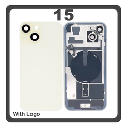 HQ OEM &Sigma;&upsilon;&mu;&beta;&alpha;&tau;ό &Mu;&epsilon; iPhone 15 , iPhone15 (A3090, A2846) Rear Back Battery Cover &Pi;ί&sigma;&omega; &Kappa;ά&lambda;&upsilon;&mu;&mu;&alpha; &Kappa;&alpha;&pi;ά&kappa;&iota; &Pi;&lambda;ά&tau;&eta; &Mu;&pi;&alpha;&tau;&alpha;&rho;ί&alpha;&sigmaf; + Metal Plate + Camera Lens &Tau;&zeta;&alpha;&mu;ά&kappa;&iota; &Kappa;ά&mu;&epsilon;&rho;&alpha;&sigmaf; + Magsafe + NFC Yellow &Kappa;ί&tau;&rho;&iota;&nu;&omicron; (Premium A+)