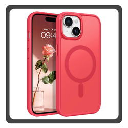 Θήκη Πλάτης - Back Cover, Silicone Σιλικόνη Red Κόκκινο Frozen Mag Case For iPhone 15 Plus