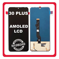 New Refurbished TCL 30 Plus, TCL 30+ (T676K, T676J) AMOLED LCD Display Screen Assembly &Omicron;&theta;ό&nu;&eta; + Touch Screen Digitizer &Mu;&eta;&chi;&alpha;&nu;&iota;&sigma;&mu;ό&sigmaf; &Alpha;&phi;ή&sigmaf; Tech Black &Mu;&alpha;ύ&rho;&omicron;