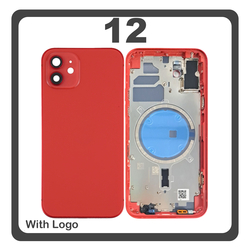 HQ OEM &Sigma;&upsilon;&mu;&beta;&alpha;&tau;ό &Mu;&epsilon; Apple iPhone 12 (A2403, A2172) Rear Back Battery Cover Middle Frame- Housing &Pi;ί&sigma;&omega; &Kappa;ά&lambda;&upsilon;&mu;&mu;&alpha; &Kappa;&alpha;&pi;ά&kappa;&iota; &Pi;&lambda;ά&tau;&eta; &Mu;&pi;&alpha;&tau;&alpha;&rho;ί&alpha;&sigmaf; - &Sigma;&alpha;&sigma;ί + Side Keys &Pi;&lambda;&alpha;ϊ&nu;ά &pi;&lambda;ή&kappa;&tau;&rho;&alpha;  + Sim Tray &Theta;ή&kappa;&eta; &Kappa;ά&rho;&tau;&alpha;&sigmaf; + Magsafe Red &Kappa;ό&kappa;&kappa;&iota;&nu;&omicron; (Premium A+)