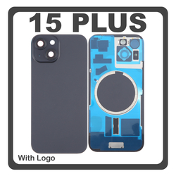 HQ OEM &Sigma;&upsilon;&mu;&beta;&alpha;&tau;ό &Mu;&epsilon; Apple iPhone 15 Plus, iPhone 15+ (A3094, A2847) Rear Back Battery Cover &Pi;ί&sigma;&omega; &Kappa;ά&lambda;&upsilon;&mu;&mu;&alpha; &Kappa;&alpha;&pi;ά&kappa;&iota; &Pi;&lambda;ά&tau;&eta; &Mu;&pi;&alpha;&tau;&alpha;&rho;ί&alpha;&sigmaf; + Metal Plate + Camera Lens &Tau;&zeta;&alpha;&mu;ά&kappa;&iota; &Kappa;ά&mu;&epsilon;&rho;&alpha;&sigmaf; + Magsafe Black &Mu;&alpha;ύ&rho;&omicron; (Premium A+)
