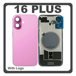 HQ OEM &Sigma;&upsilon;&mu;&beta;&alpha;&tau;ό &Mu;&epsilon; Apple iPhone 16 Plus, iPhone 16+ (A3290, A3082) Rear Back Battery Cover &Pi;ί&sigma;&omega; &Kappa;ά&lambda;&upsilon;&mu;&mu;&alpha; &Kappa;&alpha;&pi;ά&kappa;&iota; &Pi;&lambda;ά&tau;&eta; &Mu;&pi;&alpha;&tau;&alpha;&rho;ί&alpha;&sigmaf; + Metal Plate + Camera Lens &Tau;&zeta;&alpha;&mu;ά&kappa;&iota; &Kappa;ά&mu;&epsilon;&rho;&alpha;&sigmaf; + Magsafe Pink &Rho;&omicron;&zeta; (Premium A+)