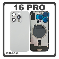 HQ OEM &Sigma;&upsilon;&mu;&beta;&alpha;&tau;ό &Mu;&epsilon; Apple iPhone 16 Pro, iPhone 16Pro (A3293, A3083) Rear Back Battery Cover &Pi;ί&sigma;&omega; &Kappa;ά&lambda;&upsilon;&mu;&mu;&alpha; &Kappa;&alpha;&pi;ά&kappa;&iota; &Pi;&lambda;ά&tau;&eta; &Mu;&pi;&alpha;&tau;&alpha;&rho;ί&alpha;&sigmaf; + Metal Plate + Camera Lens &Tau;&zeta;&alpha;&mu;ά&kappa;&iota; &Kappa;ά&mu;&epsilon;&rho;&alpha;&sigmaf; + Magsafe Natural Titanium &Gamma;&kappa;&rho;&iota; (Premium A+)