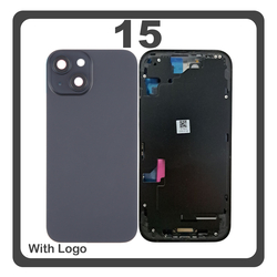 HQ OEM &Sigma;&upsilon;&mu;&beta;&alpha;&tau;ό &Mu;&epsilon; iPhone 15 , iPhone15 (A3090, A2846) Rear Back Battery Cover Middle Frame + Housing &Pi;ί&sigma;&omega; &Kappa;ά&lambda;&upsilon;&mu;&mu;&alpha; &Kappa;&alpha;&pi;ά&kappa;&iota; &Pi;&lambda;ά&tau;&eta; &Mu;&pi;&alpha;&tau;&alpha;&rho;ί&alpha;&sigmaf; - &Sigma;&alpha;&sigma;ί + Camera Lens &Tau;&zeta;&alpha;&mu;ά&kappa;&iota; &Kappa;ά&mu;&epsilon;&rho;&alpha;&sigmaf; + Side Keys &Pi;&lambda;&alpha;&iota;&nu;ά &pi;&lambda;ή&kappa;&tau;&rho;&alpha; + Magsafe Black (Premium A+)