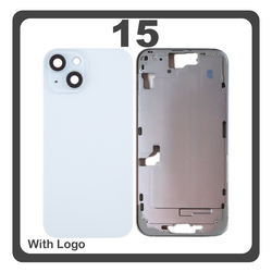 HQ OEM &Sigma;&upsilon;&mu;&beta;&alpha;&tau;ό &Mu;&epsilon; iPhone 15 , iPhone15 (A3090, A2846) Rear Back Battery Cover Middle Frame + Housing &Pi;ί&sigma;&omega; &Kappa;ά&lambda;&upsilon;&mu;&mu;&alpha; &Kappa;&alpha;&pi;ά&kappa;&iota; &Pi;&lambda;ά&tau;&eta; &Mu;&pi;&alpha;&tau;&alpha;&rho;ί&alpha;&sigmaf; - &Sigma;&alpha;&sigma;ί + Camera Lens &Tau;&zeta;&alpha;&mu;ά&kappa;&iota; &Kappa;ά&mu;&epsilon;&rho;&alpha;&sigmaf; + Side Keys &Pi;&lambda;&alpha;&iota;&nu;ά &pi;&lambda;ή&kappa;&tau;&rho;&alpha; + Magsafe Blue &Mu;&pi;&lambda;&epsilon; (Premium A+)