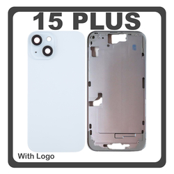HQ OEM &Sigma;&upsilon;&mu;&beta;&alpha;&tau;ό &Mu;&epsilon; Apple iPhone 15 Plus, iPhone 15+ (A3094, A2847) Rear Back Battery Cover Middle Frame + Housing &Pi;ί&sigma;&omega; &Kappa;ά&lambda;&upsilon;&mu;&mu;&alpha; &Kappa;&alpha;&pi;ά&kappa;&iota; &Pi;&lambda;ά&tau;&eta; &Mu;&pi;&alpha;&tau;&alpha;&rho;ί&alpha;&sigmaf; - &Sigma;&alpha;&sigma;ί + Camera Lens &Tau;&zeta;&alpha;&mu;ά&kappa;&iota; &Kappa;ά&mu;&epsilon;&rho;&alpha;&sigmaf; + Side Keys + Sim Tray + Magsafe Blue &Mu;&pi;&lambda;&epsilon; (Premium A+)