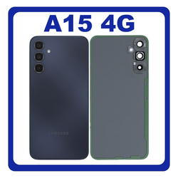HQ OEM &Sigma;&upsilon;&mu;&beta;&alpha;&tau;ό &Mu;&epsilon; Samsung Galaxy A15 4G (SM-A155F, SM-A155F/DSN) Rear Back Battery Cover + Camera Lens &Pi;ί&sigma;&omega; &Kappa;ά&lambda;&upsilon;&mu;&mu;&alpha; &Kappa;&alpha;&pi;ά&kappa;&iota; &Pi;&lambda;ά&tau;&eta; &Mu;&pi;&alpha;&tau;&alpha;&rho;ί&alpha;&sigmaf; + &Tau;&zeta;&alpha;&mu;ά&kappa;&iota; &Kappa;ά&mu;&epsilon;&rho;&alpha;&sigmaf; Brave Black &Mu;&alpha;ύ&rho;&omicron; (Premium A+)