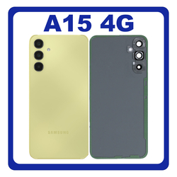 HQ OEM &Sigma;&upsilon;&mu;&beta;&alpha;&tau;ό &Mu;&epsilon; Samsung Galaxy A15 4G (SM-A155F, SM-A155F/DSN) Rear Back Battery Cover + Camera Lens &Pi;ί&sigma;&omega; &Kappa;ά&lambda;&upsilon;&mu;&mu;&alpha; &Kappa;&alpha;&pi;ά&kappa;&iota; &Pi;&lambda;ά&tau;&eta; &Mu;&pi;&alpha;&tau;&alpha;&rho;ί&alpha;&sigmaf; + &Tau;&zeta;&alpha;&mu;ά&kappa;&iota; &Kappa;ά&mu;&epsilon;&rho;&alpha;&sigmaf; Personality Yellow &Kappa;ί&tau;&rho;&iota;&nu;&omicron; (Premium A+)