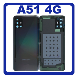 HQ OEM &Sigma;&upsilon;&mu;&beta;&alpha;&tau;ό &Mu;&epsilon; Samsung Galaxy A51 4G (SM-A515F, SM-A515F/DSN) Rear Back Battery Cover + Camera Lens &Pi;ί&sigma;&omega; &Kappa;ά&lambda;&upsilon;&mu;&mu;&alpha; &Kappa;&alpha;&pi;ά&kappa;&iota; &Pi;&lambda;ά&tau;&eta; &Mu;&pi;&alpha;&tau;&alpha;&rho;ί&alpha;&sigmaf; + &Tau;&zeta;&alpha;&mu;ά&kappa;&iota; &Kappa;ά&mu;&epsilon;&rho;&alpha;&sigmaf; Prism Crush Black &Mu;&alpha;ύ&rho;&omicron; (Premium A+)