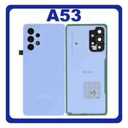 HQ OEM &Sigma;&upsilon;&mu;&beta;&alpha;&tau;ό &Mu;&epsilon; Samsung Galaxy A53 5G (SM-A536B, SM-A536B/DS) Rear Back Battery Cover + Camera Lens &Pi;ί&sigma;&omega; &Kappa;ά&lambda;&upsilon;&mu;&mu;&alpha; &Kappa;&alpha;&pi;ά&kappa;&iota; &Pi;&lambda;ά&tau;&eta; &Mu;&pi;&alpha;&tau;&alpha;&rho;ί&alpha;&sigmaf; + &Tau;&zeta;&alpha;&mu;ά&kappa;&iota; &Kappa;ά&mu;&epsilon;&rho;&alpha;&sigmaf; Blue &Mu;&pi;&lambda;&epsilon; (Premium A+)
