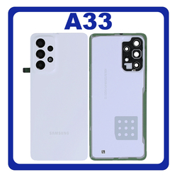 HQ OEM &Sigma;&upsilon;&mu;&beta;&alpha;&tau;ό &Mu;&epsilon; Samsung Galaxy A33 5G (SM-A336E, SM-A336B) Rear Back Battery Cover + Camera Lens &Pi;ί&sigma;&omega; &Kappa;ά&lambda;&upsilon;&mu;&mu;&alpha; &Kappa;&alpha;&pi;ά&kappa;&iota; &Pi;&lambda;ά&tau;&eta; &Mu;&pi;&alpha;&tau;&alpha;&rho;ί&alpha;&sigmaf; + &Tau;&zeta;&alpha;&mu;ά&kappa;&iota; &Kappa;ά&mu;&epsilon;&rho;&alpha;&sigmaf; White Ά&sigma;&pi;&rho;&omicron; (Premium A+)