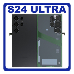HQ OEM &Sigma;&upsilon;&mu;&beta;&alpha;&tau;ό &Mu;&epsilon; Samsung Galaxy S24 Ultra 5G (SM-S928B, SM-S928B/DS) Rear Back Battery Cover + Camera Lens &Pi;ί&sigma;&omega; &Kappa;ά&lambda;&upsilon;&mu;&mu;&alpha; &Kappa;&alpha;&pi;ά&kappa;&iota; &Pi;&lambda;ά&tau;&eta; &Mu;&pi;&alpha;&tau;&alpha;&rho;ί&alpha;&sigmaf; + &Tau;&zeta;&alpha;&mu;ά&kappa;&iota; &Kappa;ά&mu;&epsilon;&rho;&alpha;&sigmaf; Titanium Black &Mu;&alpha;ύ&rho;&omicron; (Premium A+)