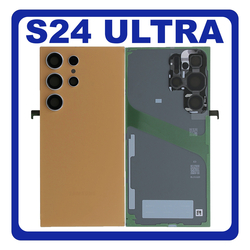 HQ OEM &Sigma;&upsilon;&mu;&beta;&alpha;&tau;ό &Mu;&epsilon; Samsung Galaxy S24 Ultra 5G (SM-S928B, SM-S928B/DS) Rear Back Battery Cover + Camera Lens &Pi;ί&sigma;&omega; &Kappa;ά&lambda;&upsilon;&mu;&mu;&alpha; &Kappa;&alpha;&pi;ά&kappa;&iota; &Pi;&lambda;ά&tau;&eta; &Mu;&pi;&alpha;&tau;&alpha;&rho;ί&alpha;&sigmaf; + &Tau;&zeta;&alpha;&mu;ά&kappa;&iota; &Kappa;ά&mu;&epsilon;&rho;&alpha;&sigmaf; Titanium Orange &Pi;&omicron;&rho;&tau;&omicron;&kappa;&alpha;&lambda;ί (Premium A+)