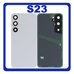 HQ OEM &Sigma;&upsilon;&mu;&beta;&alpha;&tau;ό &Mu;&epsilon; Samsung Galaxy S23 (SM-S911B, SM-S911B/DS) Rear Back Battery Cover &Pi;ί&sigma;&omega; &Kappa;ά&lambda;&upsilon;&mu;&mu;&alpha; &Kappa;&alpha;&pi;ά&kappa;&iota; &Pi;&lambda;ά&tau;&eta; &Mu;&pi;&alpha;&tau;&alpha;&rho;ί&alpha;&sigmaf; + Camera Lens &Tau;&zeta;&alpha;&mu;ά&kappa;&iota; &Kappa;ά&mu;&epsilon;&rho;&alpha;&sigmaf; Cream Ά&sigma;&pi;&rho;&omicron; (Premium A+)