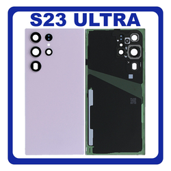&Gamma;&nu;ή&sigma;&iota;&alpha; Original Samsung Galaxy S23 Ultra 5G (SM-S918B, SM-S918B/DS) Rear Back Battery Cover &Pi;ί&sigma;&omega; &Kappa;ά&lambda;&upsilon;&mu;&mu;&alpha; &Kappa;&alpha;&pi;ά&kappa;&iota; &Pi;&lambda;ά&tau;&eta; &Mu;&pi;&alpha;&tau;&alpha;&rho;ί&alpha;&sigmaf; + Camera Lens &Tau;&zeta;&alpha;&mu;ά&kappa;&iota; &Kappa;ά&mu;&epsilon;&rho;&alpha;&sigmaf; Lavender &Rho;&omicron;&zeta; (Premium A+)
