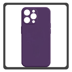 Θήκη Πλάτης - Back Cover, Silicone Σιλικόνη Plum Μωβ iPhone 15 Pro