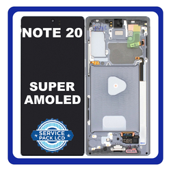 &Gamma;&nu;ή&sigma;&iota;&alpha; Original Samsung Galaxy Note 20 5G, Note20 5G (SM-N981B, SM-N981B/DS) (SM-N980) Super AMOLED PlusLCD Display Screen Assembly &Omicron;&theta;ό&nu;&eta; + Touch Screen Digitizer &Mu;&eta;&chi;&alpha;&nu;&iota;&sigma;&mu;ό&sigmaf; &Alpha;&phi;ή&sigmaf; + Frame Bezel &Pi;&lambda;&alpha;ί&sigma;&iota;&omicron; &Sigma;&alpha;&sigma;ί Grey &Gamma;&kappa;&rho;&iota; GH82-23733A (Service Pack By Samsung)
