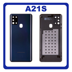 Γνήσια Original Samsung Galaxy A21s 2020 (SM-A217F) Rear Back Battery Cover, Πίσω Τζάμι Καπάκι Μπαταρίας Black (Service Pack By Samsung) GH82-22780A