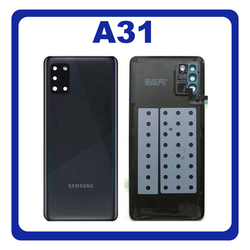 Original &Gamma;&nu;ή&sigma;&iota;&omicron; Samsung Galaxy A31 A315 SM-A315F Battery Cover Prism Crush Black &Kappa;ά&lambda;&upsilon;&mu;&mu;&alpha; &Mu;&pi;&alpha;&tau;&alpha;&rho;ί&alpha;&sigmaf; &Mu;&alpha;ύ&rho;&omicron; GH82-22338A (Service Pack By Samsung)