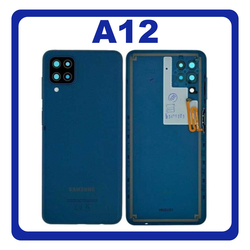Original &Gamma;&nu;ή&sigma;&iota;&omicron; Samsung Galaxy A12 A125 SM-A125F Rear Back Battery Cover &Pi;ί&sigma;&omega; &Kappa;ά&lambda;&upsilon;&mu;&mu;&alpha; &Pi;&lambda;ά&tau;&eta; &Kappa;&alpha;&pi;ά&kappa;&iota; &Mu;&pi;&alpha;&tau;&alpha;&rho;ί&alpha;&sigmaf; + Camera Lens &Tau;&zeta;&alpha;&mu;ά&kappa;&iota; &Kappa;ά&mu;&epsilon;&rho;&alpha;&sigmaf; Blue &Mu;&pi;&lambda;&epsilon; GH82-24487C (Service Pack By Samsung)​