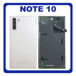 Original &Gamma;&nu;ή&sigma;&iota;&omicron; Samsung Galaxy Note 10 , Note10 N970 (N970F N970F/DS N970U N970U1 N970W N9700/DS N970N) Rear Back Battery Cover &Pi;ί&sigma;&omega; &Kappa;ά&lambda;&upsilon;&mu;&mu;&alpha; &Kappa;&alpha;&pi;ά&kappa;&iota; &Mu;&pi;&alpha;&tau;&alpha;&rho;ί&alpha;&sigmaf; White Ά&sigma;&pi;&rho;&omicron; GH82-20528B (Service Pack By Samsung)