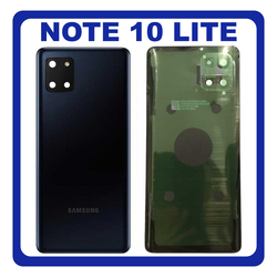 OEM HQ Samsung Galaxy Note 10 Lite , Note10 Lite N770 (SM-N770F, SM-N770F/DS, SM-N770F/DSM) Rear Back Battery Cover &Pi;ί&sigma;&omega; &Kappa;ά&lambda;&upsilon;&mu;&mu;&alpha; &Kappa;&alpha;&pi;ά&kappa;&iota; &Mu;&pi;&alpha;&tau;&alpha;&rho;ί&alpha;&sigmaf; + Camera Lens &Tau;&zeta;&alpha;&mu;ά&kappa;&iota; &Kappa;ά&mu;&epsilon;&rho;&alpha;&sigmaf; Black &Mu;&alpha;ύ&rho;&omicron; (Premium A+)