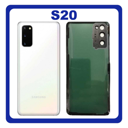 OEM HQ Samsung Galaxy S20 G980 (SM-G980, SM-G980F, SM-G980F/DS) Rear Back Battery Cover &Pi;ί&sigma;&omega; &Kappa;ά&lambda;&upsilon;&mu;&mu;&alpha; &Kappa;&alpha;&pi;ά&kappa;&iota; &Mu;&pi;&alpha;&tau;&alpha;&rho;ί&alpha;&sigmaf; + Camera Lens &Tau;&zeta;&alpha;&mu;ά&kappa;&iota; &Kappa;ά&mu;&epsilon;&rho;&alpha;&sigmaf; White Ά&sigma;&pi;&rho;&omicron; (Premium A+)