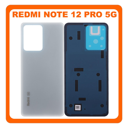HQ OEM &Sigma;&upsilon;&mu;&beta;&alpha;&tau;ό &Mu;&epsilon; Xiaomi Redmi Note 12 Pro 5G (22101316C, 22101316I) Rear Back Battery Cover &Pi;ί&sigma;&omega; &Kappa;&alpha;&pi;ά&kappa;&iota; &Pi;&lambda;ά&tau;&eta; &Mu;&pi;&alpha;&tau;&alpha;&rho;ί&alpha;&sigmaf; White Ά&sigma;&pi;&rho;&omicron; (Premium A+)