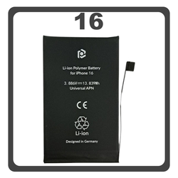 HQ OEM &Sigma;&upsilon;&mu;&beta;&alpha;&tau;ό &Mu;&epsilon; Apple iPhone 16, iPhone16 (A3287, A3081) Prio Battery &Mu;&pi;&alpha;&tau;&alpha;&rho;ί&alpha; Li-Poly 3561 mAh Universal APN Blister (Premium A+)
