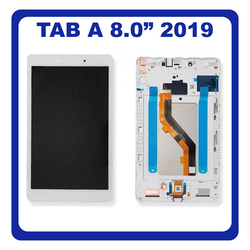 Original Γνήσιο Samsung Galaxy Tab A 8.0 2019 (SM-T290) TFT LCD Display Screen Οθόνη + Touch Screen Digitizer Μηχανισμός Αφής + Frame Πλαίσιο Silver Ασημί GH81-17228A (Service Pack By Samsung)