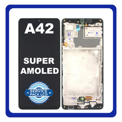 &Gamma;&nu;ή&sigma;&iota;&alpha; Original Samsung Galaxy A42 5G (SM-A426B) Super AMOLED &Omicron;&theta;ό&nu;&eta; LCD Display Screen + Touch Screen DIgitizer &Mu;&eta;&chi;&alpha;&nu;&iota;&sigma;&mu;ό&sigmaf; &Alpha;&phi;ή&sigmaf; + Frame &Pi;&lambda;&alpha;ί&sigma;&iota;&omicron; GH82-24375A GH82-24376A Black (Service Pack By Samsung)