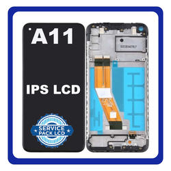 &Gamma;&nu;ή&sigma;&iota;&alpha; Original Samsung Galaxy A11 2019 (SM-A115F) IPS LCD Capacitive &Omicron;&theta;ό&nu;&eta; Display Screen + Touch Screen DIgitizer &Mu;&eta;&chi;&alpha;&nu;&iota;&sigma;&mu;ό&sigmaf; &Alpha;&phi;ή&sigmaf; + Frame &Pi;&lambda;&alpha;ί&sigma;&iota;&omicron; GH81-18760A Black (Service Pack By Samsung)