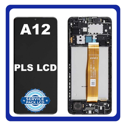 &Gamma;&nu;ή&sigma;&iota;&omicron; Original Samsung Galaxy A12 A125 SM-A125F/DSN, SM-A125F/DS, SM-A125F, SM-A125M, SM-A125U Lcd Display &Omicron;&theta;ό&nu;&eta; + Touch Screen &Mu;&eta;&chi;&alpha;&nu;&iota;&sigma;&mu;ό&sigmaf; &Alpha;&phi;ή&sigmaf; + Frame &Pi;&lambda;&alpha;ί&sigma;&iota;&omicron; Black &Mu;&alpha;ύ&rho;&omicron; GH82-24708A GH82-24490A GH82-24491A(Service Pack By Samsung)