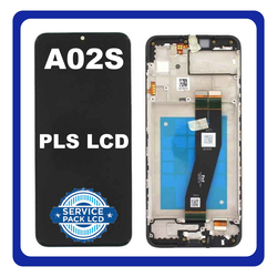 Original &Gamma;&nu;ή&sigma;&iota;&omicron; Samsung Galaxy A02S A 02S A025 (SM-A025G/DS) LCD Display Screen &Omicron;&theta;ό&nu;&eta; + Touch Screen Digitizer &Mu;&eta;&chi;&alpha;&nu;&iota;&sigma;&mu;ό&sigmaf; &Alpha;&phi;ή&sigmaf; + Frame &Pi;&lambda;&alpha;ί&sigma;&iota;&omicron; Black &Mu;&alpha;ύ&rho;&omicron; GH81-20181A (Service Pack By Samsung)