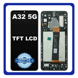 Original &Gamma;&nu;ή&sigma;&iota;&alpha; Samsung Galaxy A32 5G A326 (SM-A326B, SM-A326B/DS) LCD Display Screen &Omicron;&theta;ό&nu;&eta; + Touch Screen Digitizer &Mu;&eta;&chi;&alpha;&nu;&iota;&sigma;&mu;ό&sigmaf; &Alpha;&phi;ή&sigmaf; + Frame Bezel &Pi;&lambda;&alpha;ί&sigma;&iota;&omicron; Black &Mu;&alpha;ύ&rho;&omicron; GH82-25121A GH82-25454A GH82-25453A (Service Pack By Samsung)