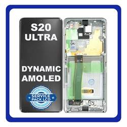 &Gamma;&nu;ή&sigma;&iota;&alpha; Original Samsung Galaxy S20 Ultra , SM-G988 G988 Dynamic AMOLED &Omicron;&theta;ό&nu;&eta; LCD Display Screen + Touch Screen DIgitizer &Mu;&eta;&chi;&alpha;&nu;&iota;&sigma;&mu;ό&sigmaf; &Alpha;&phi;ή&sigmaf; + Frame &Pi;&lambda;&alpha;ί&sigma;&iota;&omicron; NO CAMERA GH82-26032B GH82-26033B Cosmic Gray (Service Pack)