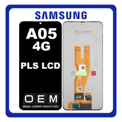 HQ OEM &Sigma;&upsilon;&mu;&beta;&alpha;&tau;ό &Mu;&epsilon; Samsung Galaxy A05 4G (SM-A055F, SM-A055F/DS) PLS LCD Display Screen Assembly &Omicron;&theta;ό&nu;&eta; + Touch Screen Digitizer &Mu;&eta;&chi;&alpha;&nu;&iota;&sigma;&mu;ό&sigmaf; &Alpha;&phi;ή&sigmaf; Black &Mu;&alpha;ύ&rho;&omicron; (Premium A+)